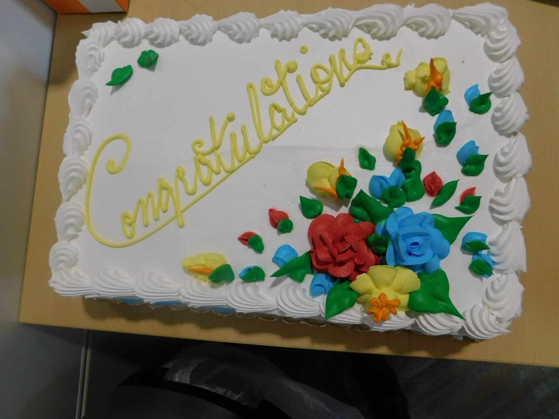 congratulations cake